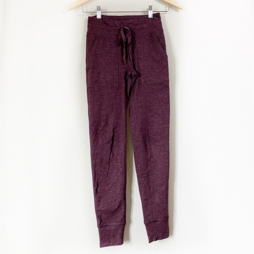 Aerie Red Maroon Drawstring Pockets Joggers Size XS